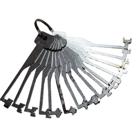 Kit de crochetage 15 pièces pour (anciennes) serrures à gardes – 3 pattes