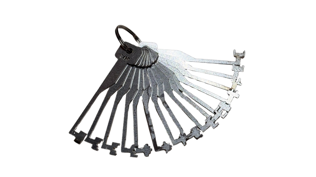 Kit de crochetage 15 pièces pour (anciennes) serrures à gardes – 3 pattes