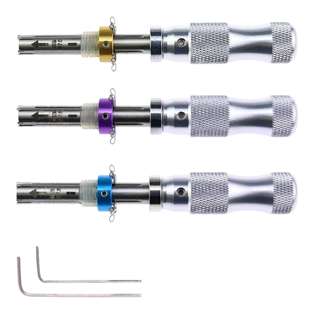 HUK tubular pick 7 goupilles (lot de 3 : 7,0mm, 7,5mm, 7,8mm)