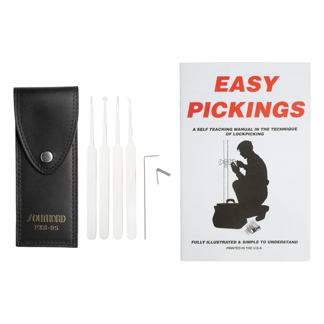 Kit de crochetage 5 pièces pour débutants avec livre « Easy Picking » gratuit !
