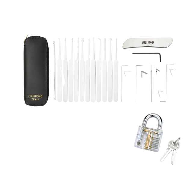 Southord PXS-17 – Kit de crochetage avec serrure d'entraînement incluse