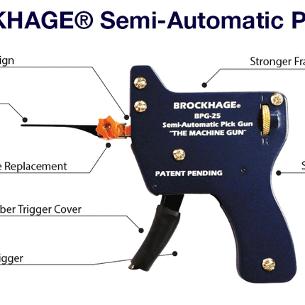 Brockhage BPG-25 – pistolet de crochetage semi-automatique