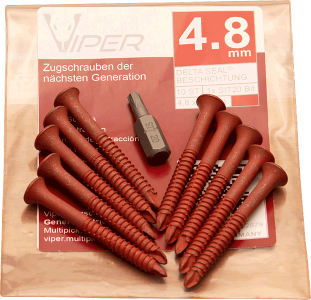 Vis extractrices V-PRO 4,8 mm (10 pièces) – Multipick